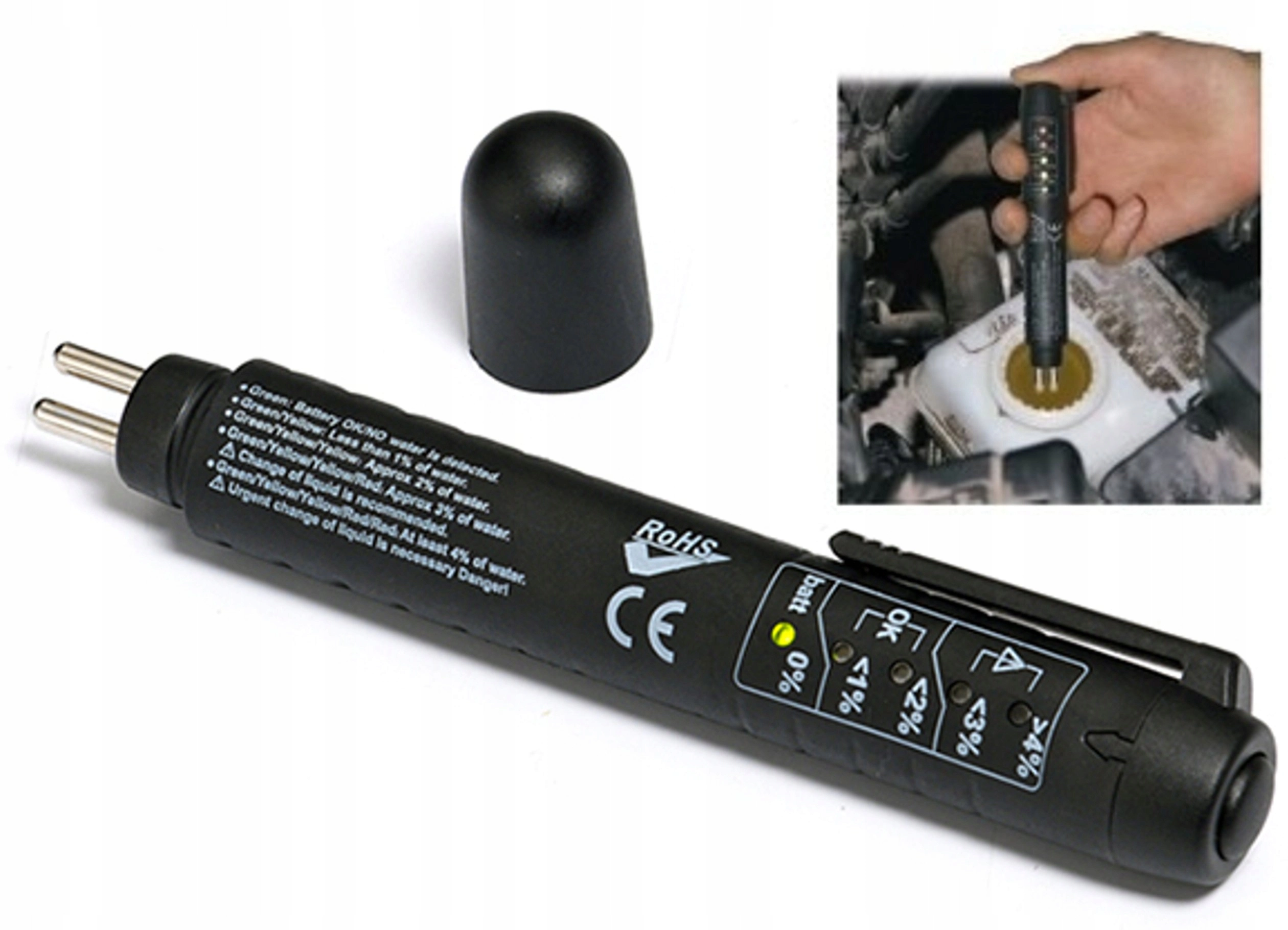 Elektronický tester brzdovej kvapaliny