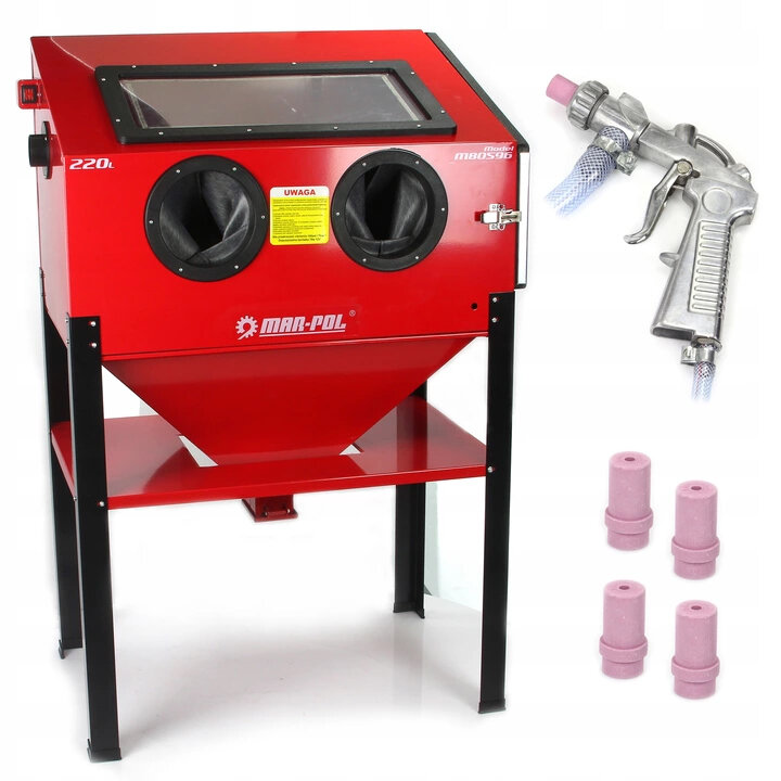 Pieskovacia stolová kabína 220L, pieskovací BOX MAR-POL M80596