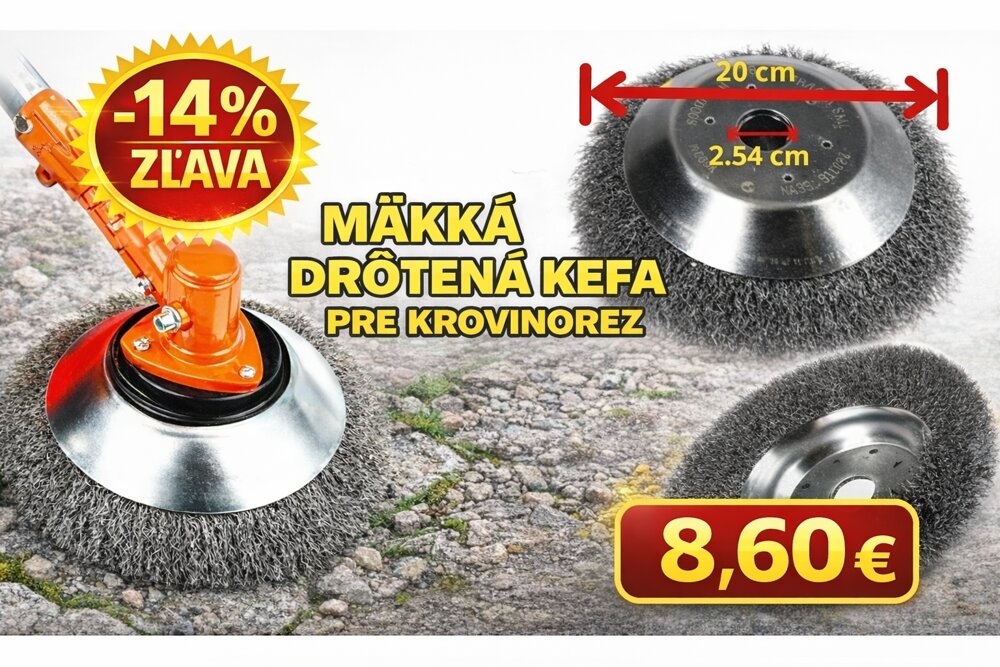 Drôtený kotúč kefa na krovinorez 200 mm 25.4 mm 