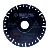 Diamantový rezný kotúč univerzálny 125 mm x 2.6 mm x 22.2 mm – MAR-POL M08501...