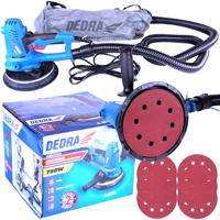 Dedra brúska na sadrokartón a sádrové omietky 180 mm LED osvetlenie 750 W - DE...