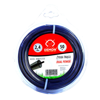 Profesionálna žacia struna DUAL POWER 2.4 mm x 50 m zosilnená oceľovým lankom ...