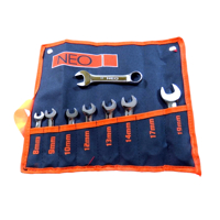 Ploché očko-vidlicové kľúče 8,9,10,12,13,14,17,19 mm, krátke NEO Tools 09-791...