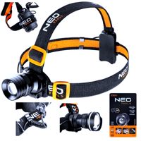 Čelovka 200 lm, zoom, CREE XPE, 3xAAA  NEO Tools 99-201