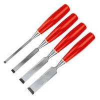 Dláta, 6-24 mm, 4 ks sada plastová rukoväť Top Tools 09A322