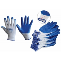Pracovné rukavice nylon/nitril, veľ. 9 Satra  12 kusové balenie Satra S-GLOV9...