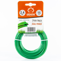 Žacia struna pre krovinorezy 2.4 mm x 15 m zosilnená lankom Demon M84102