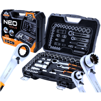 Sada nástrčných kľúčov 1/4&#039;&#039; + 3/8&#039;&#039; 46 dielna NEO TOOLS 10-019