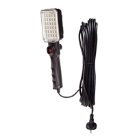 Pracovné LED svietidlo 230V 25 LED s magnetom a hákom M82735