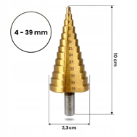 Stupňový vrták 4 - 39 mm MAR-POL M22328