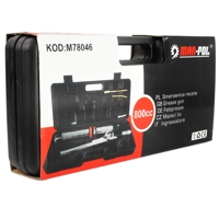 Ručný pákový mazací lis MAR-POL M78046 – 800 ml, v kufríku, flexibilná hadica, hliníková hlava                                                   .