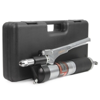 Ručný pákový mazací lis MAR-POL M78046 – 800 ml, v kufríku, flexibilná hadica, hliníková hlava                                                   .