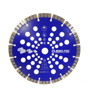 Fialový diamantový rezný kotúč, 230 × 22,2 × 10 mm – MAR-POL M08768