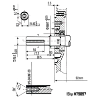 Benzínový motor 4-takt 15 HP 25.4 mm – MAR-POL M79897