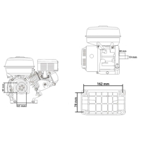Benzínový spaľovací motor 4 takt  7.0 HP 19 mm  MAR-POL M79895