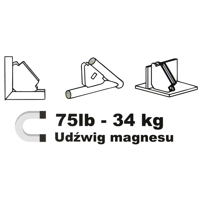 Magnetický zvárací uholník 34 kg MAR-POL M79417