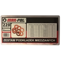 Medené podložky 220 ks (8-22 mm) MAR-POL M66458