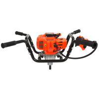Motorový zemní vrták pro dvě osoby + vrtáky 100, 150, 250 × 800 mm a prodlužovací nástavec – DEMON M84001S