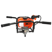 Motorový zemní vrták pro dvě osoby + vrtáky 100, 150, 250 × 800 mm a prodlužovací nástavec – DEMON M84001S