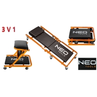 NEO Montážne skladacie lehátko 90 x 440 x 105, Dielenské skladacie lehátko Neo Tools  11-600.