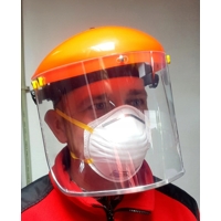 Ochranná celotvárový štít hlavy, maska s plexisklom spevnená hliníkovým rámom MAR-POL M83093-2