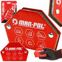 Magnetický zvárací uholník šesťhranný, nosnosť 11,25 kg MAR-POL – M79412