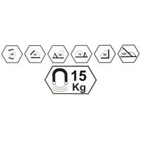 Magnetický zvárací uholník šesťhranný, nosnosť 11,25 kg MAR-POL – M79412