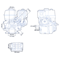 Benzínový motor 3600 ot./min. hriadeľ 25 mm 9 HP MAR-POL M79896