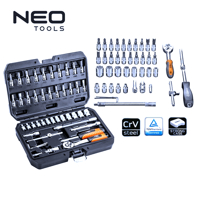 Gola sada  1/4 ''CrV, Sada nástrčných kľúčov 46 dielna sada NEO Tools NEO 08-660