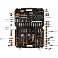 Gola sada 1/2'' 3/8'' 1/4''  233 dielna mega profi sada NEO Tools 08-681