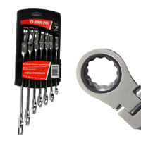 Kľúče očko-vidlicové  v rozmedzí 8 - 19 mm, račňové a lámane MAR-POL  M58609
