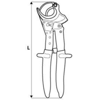 Račňové nožnice na hliníkové a medené káble 250 mm PROFI  NEO Tools 01-516