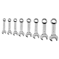 Sada krátkych plochých očko-vidlicových kľúčov NEO Tools 8–19 mm – 09-791