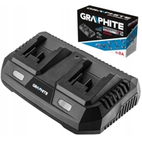 Duálna rýchlonabíjačka batérií 2x3 A – GRAPHITE Energy+ 58G085