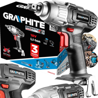 Akumulátorový rázový uťahovák 18V Li-Ion – GRAPHITE Energy+ 58G018