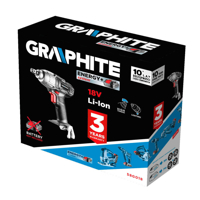 Akumulátorový rázový uťahovák 18V Li-Ion – GRAPHITE Energy+ 58G018