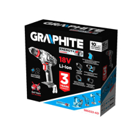 18V aku skrutkovač s adaptérovou sadou – GRAPHITE Energy+ 58G022-AD