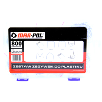 Sada sponiek pre zváračku plastov 800 ks MAR-POL M66555 – Profesionálna 800-dielna sada