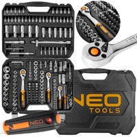 Nástrčné kľúče 1/2'', 3/8'', 1/4'', súprava 182 ks NEO Tools  10-074