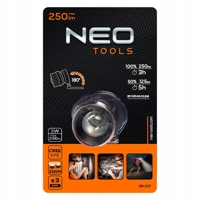 Čelová lampa s LED CREE XPE, zoomom, 200 lm, na 3× AAA batérie – NEO Tools 99-201