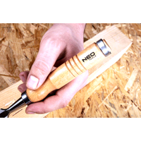 Súprava 4 stolárskych dlát (6, 12, 18, 24 mm) s drevenou rúčkou – NEO Tools 37-800