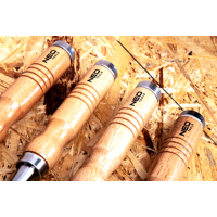 Súprava 4 stolárskych dlát (6, 12, 18, 24 mm) s drevenou rúčkou – NEO Tools 37-800