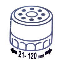 Reťazový kľúč na demontáž olejových filtrov 1/2'', rozsah 21–120 mm – MAR-POL M57603