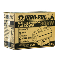 Plynový ohrievač s LCD displejom a termostatom 30 kW MAR-POL M80929