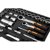 Súprava nástrčných kľúčov 1/4'' + 3/8'' – 46 dielov, NEO TOOLS 10-019