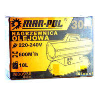 Olejový ohrievač vzduchu MAR-POL M80936 – 30 kW