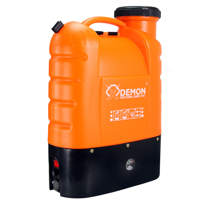Chrbtový postrekovač DEMON 16 l – akumulátorový, oranžový model M80203