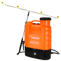 Chrbtový postrekovač DEMON 16 l – akumulátorový, oranžový model M80203
