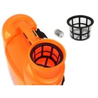 Chrbtový postrekovač DEMON 16 l – akumulátorový, oranžový model M80203