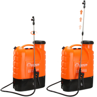 Chrbtový postrekovač DEMON 16 l – akumulátorový, oranžový model M80203